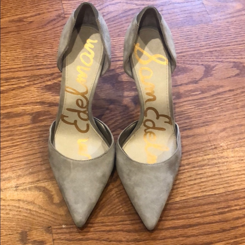 WORN ONCE Like new Sam Edelman gray suede pumps